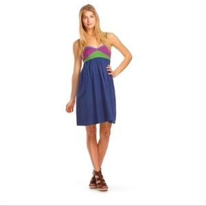 Women's Tara Jarmon Colorblock‎ Sundress Dress Blue Green Purple Size 7